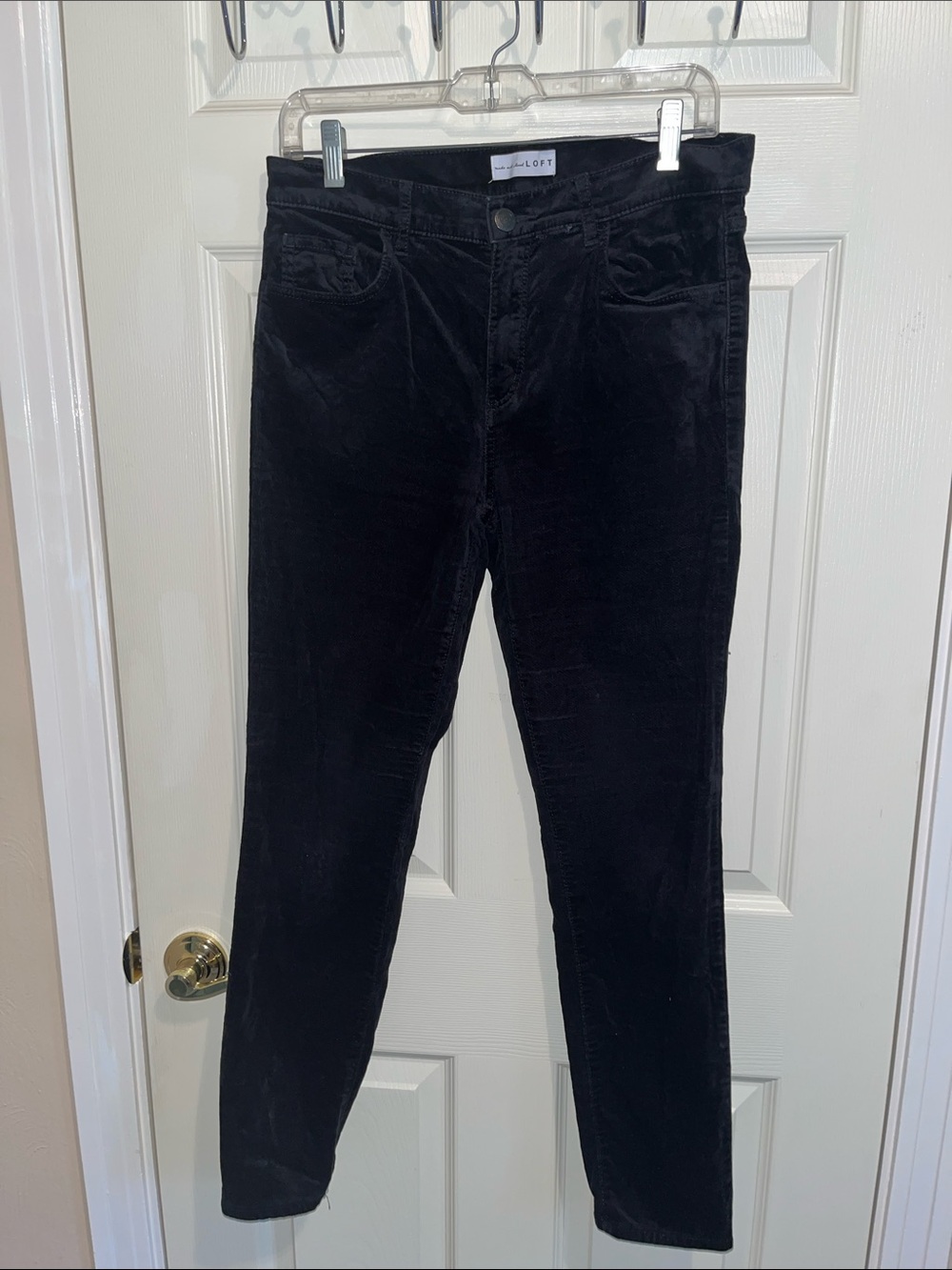LOFT Women’s Black Slim Straight brushed Corduroy Jeans